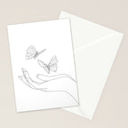 Butterflies on the Palm of the Hand Stationery Card Gallery Image 2