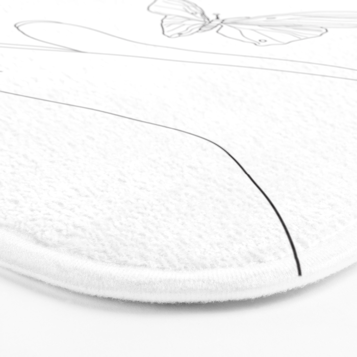 Butterflies on the Palm of the Hand Bath Mat Gallery Image 3