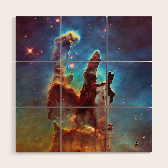 Hubble Telescope: Pillars of Creation Wood Wall Art Gallery Image 1
