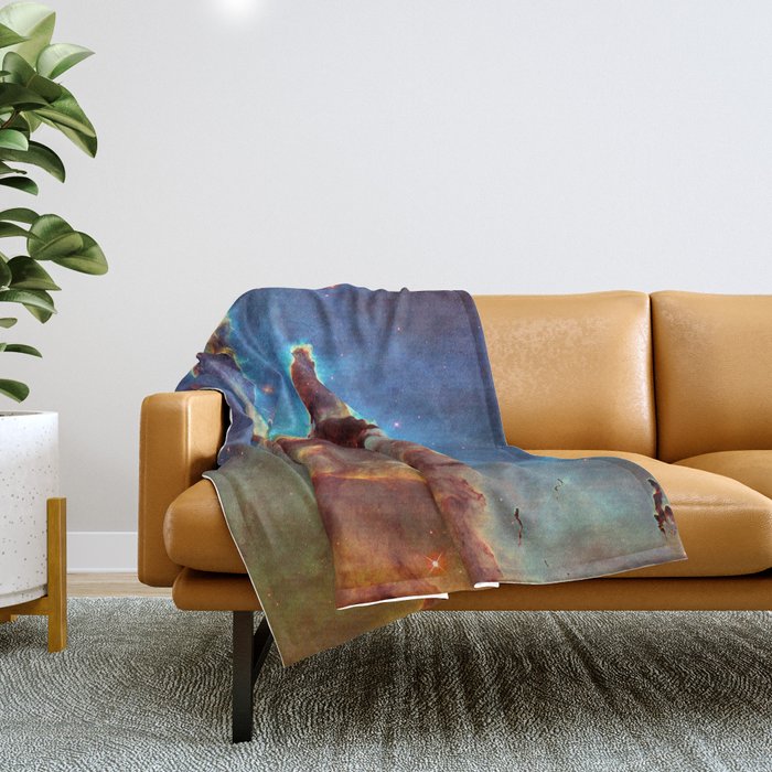Hubble Telescope: Pillars of Creation Throw Blanket Gallery Image 1