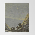 Astronomy for amateurs - 1904 Star Night Sky Landscape Throw Blanket Gallery Image 2