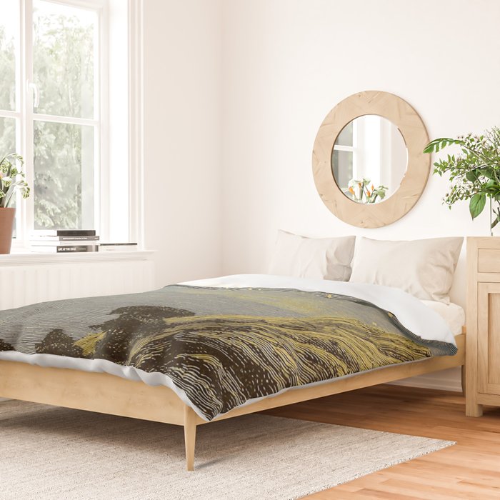 Astronomy for amateurs - 1904 Star Night Sky Landscape Duvet Cover Gallery Image 2