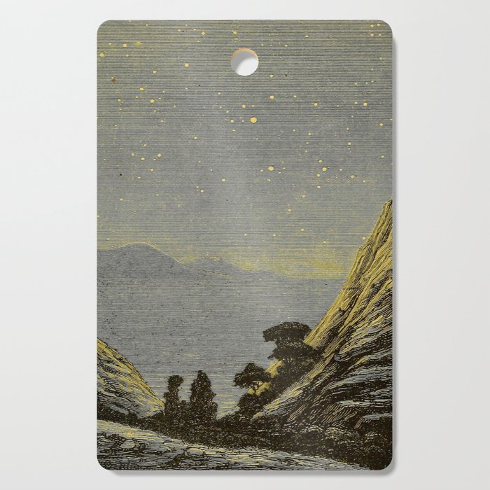 Astronomy for amateurs - 1904 Star Night Sky Landscape Cutting Board Gallery Image 1