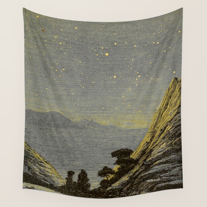 Astronomy for amateurs - 1904 Star Night Sky Landscape Wall Tapestry Gallery Image 4