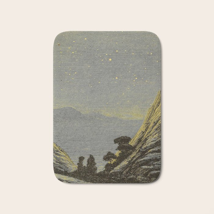 Astronomy for amateurs - 1904 Star Night Sky Landscape Bath Mat Gallery Image 1