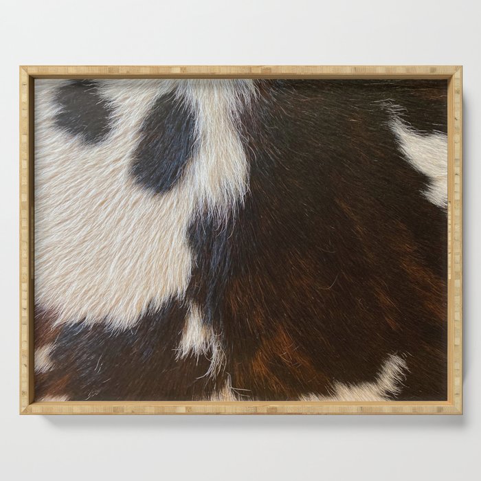 Cowhide Farmhouse Decor  Serving Tray Gallery Image 1