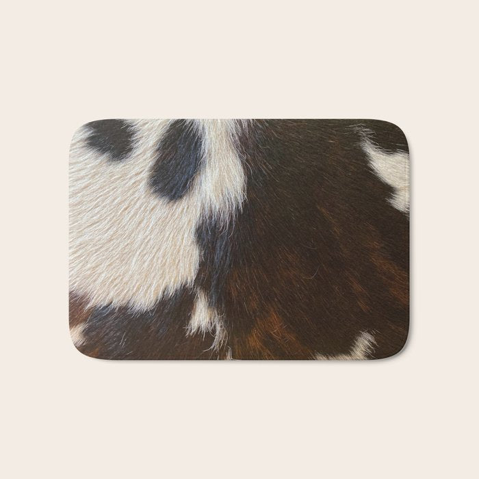 Cowhide Farmhouse Decor  Bath Mat Gallery Image 1
