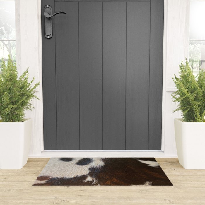 Cowhide Farmhouse Decor  Welcome Mat Gallery Image 3