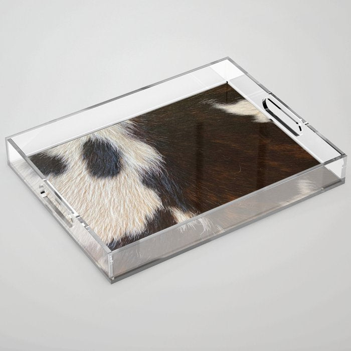 Cowhide Farmhouse Decor  Acrylic Tray Gallery Image 1