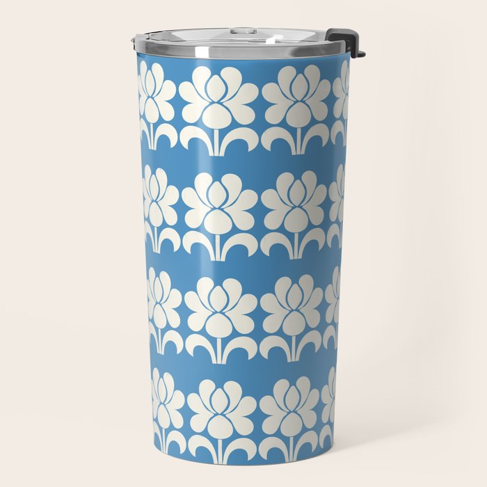 Charming Nostalgia Vintage Floral Design Travel Mug Gallery Image 2