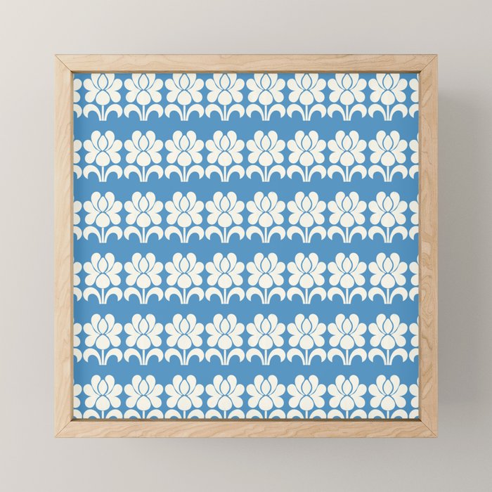 Charming Nostalgia Vintage Floral Design Mini Art Print Gallery Image 1