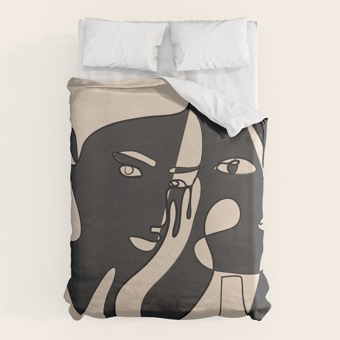 Abstract Faces 14 Duvet Cover Gallery Image 1