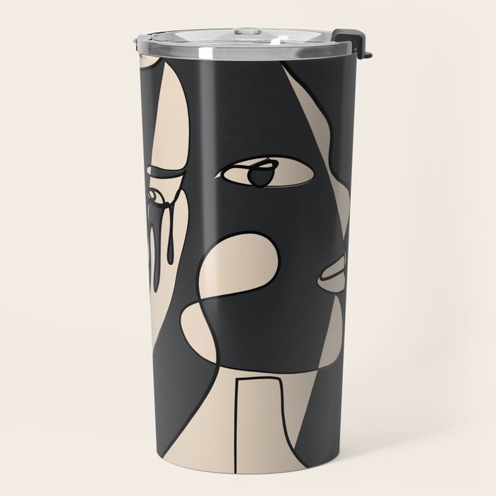 Abstract Faces 14 Travel Mug Gallery Image 2