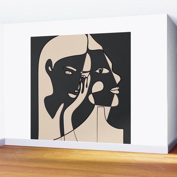 Abstract Faces 14 Wall Mural Gallery Image 2