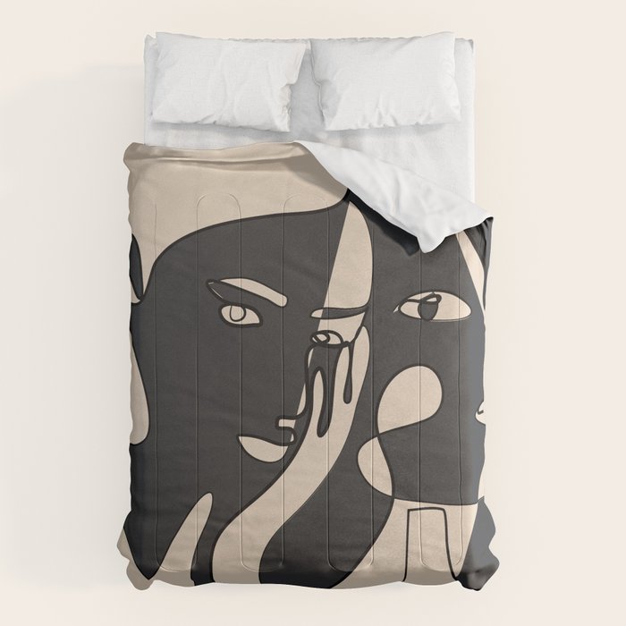 Abstract Faces 14 Comforter Gallery Image 1