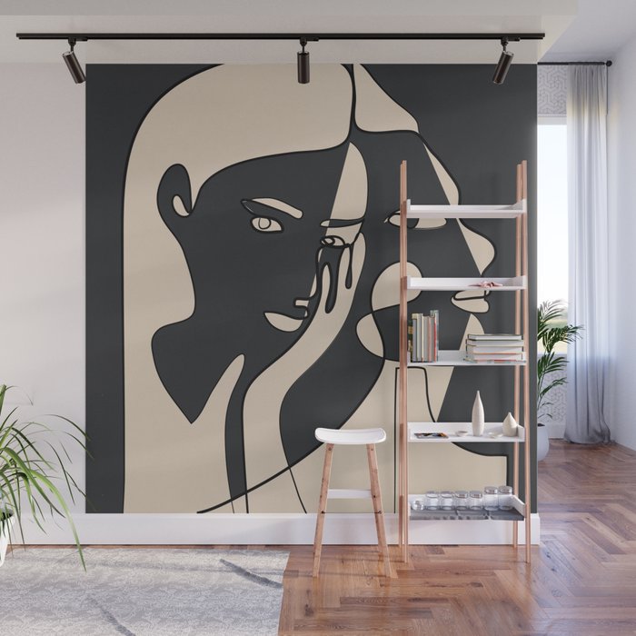 Abstract Faces 14 Wall Mural Gallery Image 1