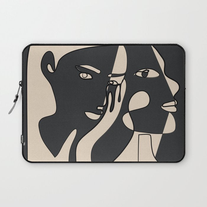 Abstract Faces 14 Laptop Sleeve Gallery Image 1