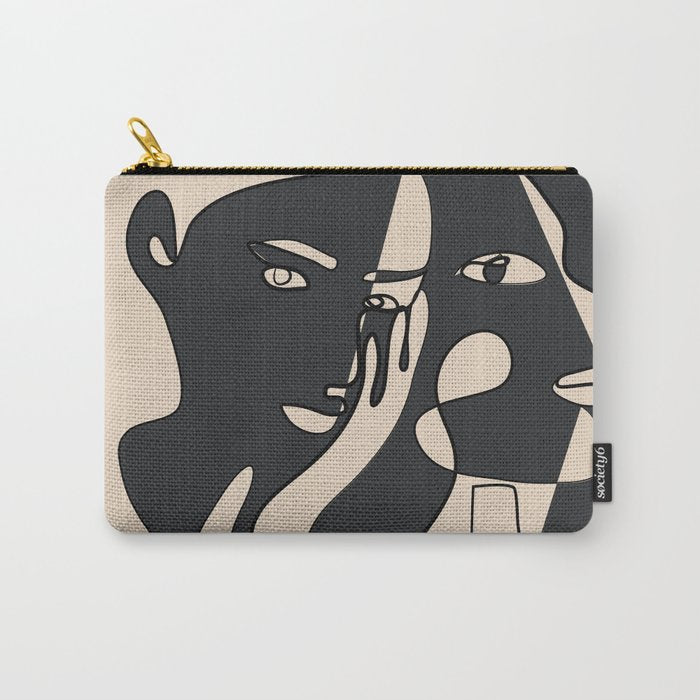 Abstract Faces 14 Carry All Pouch Gallery Image 1