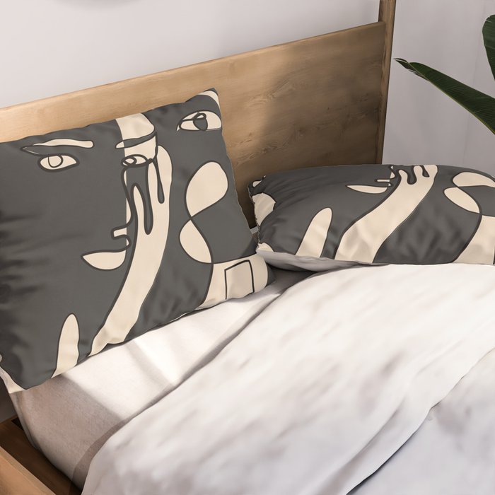 Abstract Faces 14 Pillow Sham Gallery Image 2