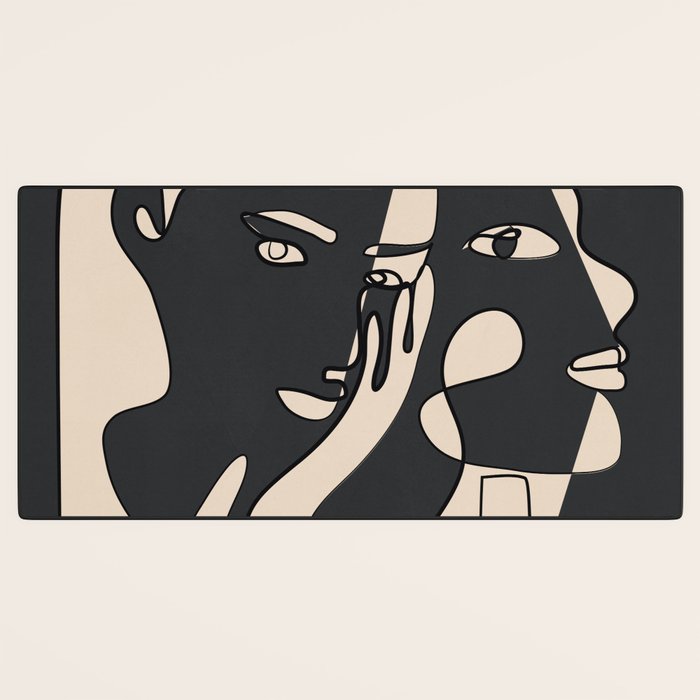 Abstract Faces 14 Desk Mat Gallery Image 3