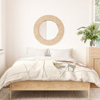 Colorful Thoughts Minimal Line Girl with Sunflowers Duvet Cover Gallery Image 3
