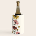 Colorful Thoughts Minimal Line Girl with Sunflowers Wine Chiller Gallery Image 3