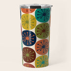 Atomic Dots Midcentury Modern Pattern in Mid Mod Colors on Cream  Travel Mug Gallery Image 1