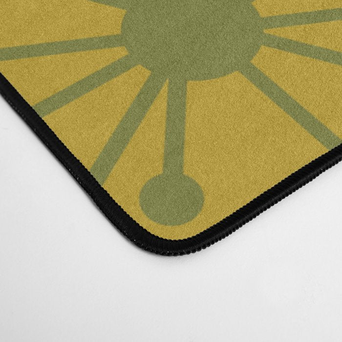 Atomic Dots Midcentury Modern Pattern in Mid Mod Colors on Cream  Desk Mat Gallery Image 4
