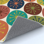 Atomic Dots Midcentury Modern Pattern in Mid Mod Colors on Cream  Rug Gallery Image 4