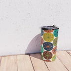 Atomic Dots Midcentury Modern Pattern in Mid Mod Colors on Cream  Travel Mug Gallery Image 4