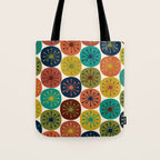 Atomic Dots Midcentury Modern Pattern in Mid Mod Colors on Cream  Tote Bag Gallery Image 1