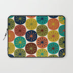 Atomic Dots Midcentury Modern Pattern in Mid Mod Colors on Cream  Laptop Sleeve Gallery Image 1