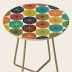 Atomic Dots Midcentury Modern Pattern in Mid Mod Colors on Cream  Side Table Gallery Image 2