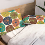 Atomic Dots Midcentury Modern Pattern in Mid Mod Colors on Cream  Pillow Sham Gallery Image 2