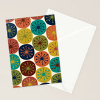 Atomic Dots Midcentury Modern Pattern in Mid Mod Colors on Cream  Stationery Card Gallery Image 2