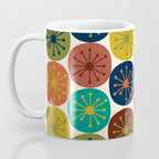 Atomic Dots Midcentury Modern Pattern in Mid Mod Colors on Cream  Coffee Mug Gallery Image 3