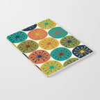 Atomic Dots Midcentury Modern Pattern in Mid Mod Colors on Cream  Notebook Gallery Image 2