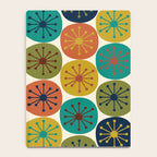 Atomic Dots Midcentury Modern Pattern in Mid Mod Colors on Cream  Notebook Gallery Image 4
