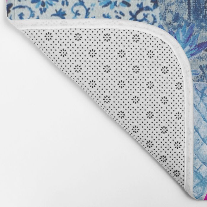 Hot Pink Blue and White Ginger Jars  Bath Mat Gallery Image 2