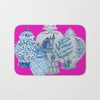Hot Pink Blue and White Ginger Jars  Bath Mat Gallery Image 1