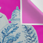 Hot Pink Blue and White Ginger Jars  Wall Tapestry Gallery Image 3