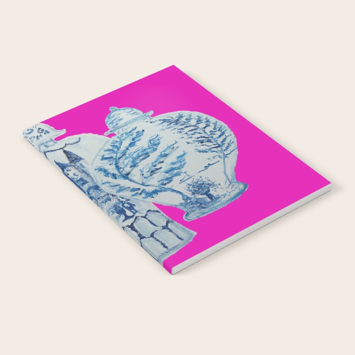 Hot Pink Blue and White Ginger Jars  Notebook Gallery Image 2