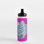 Hot Pink Blue and White Ginger Jars  Water Bottle Gallery Image 2
