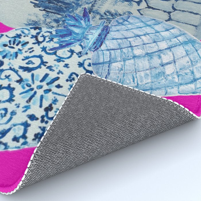 Hot Pink Blue and White Ginger Jars  Rug Gallery Image 4