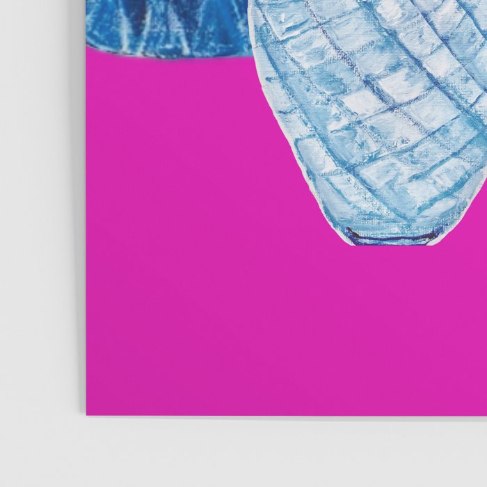 Hot Pink Blue and White Ginger Jars  Poster Gallery Image 3