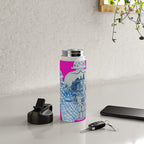Hot Pink Blue and White Ginger Jars  Water Bottle Gallery Image 4