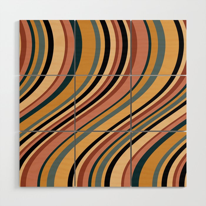 Wavy Stripes X - Vintage Neutral Wood Wall Art Gallery Image 1