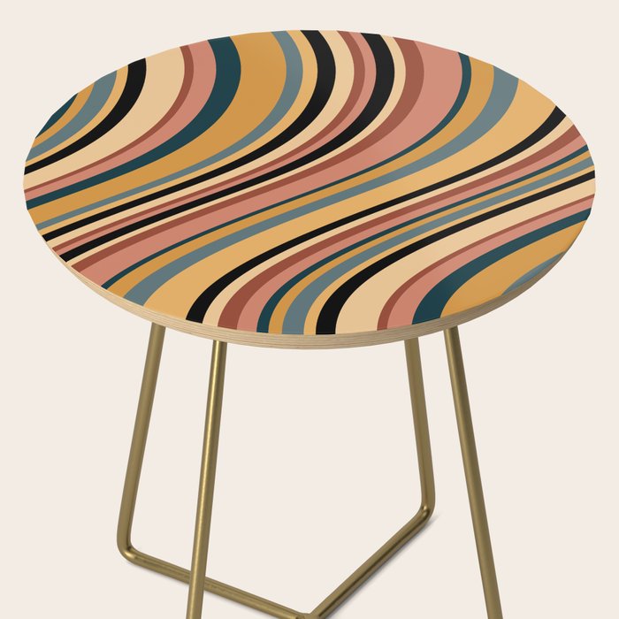 Wavy Stripes X - Vintage Neutral Side Table Gallery Image 2
