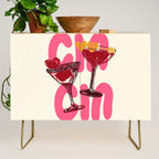 Cin Cin Heart Cocktail Illustration Credenza Gallery Image 1
