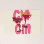 Cin Cin Heart Cocktail Illustration Welcome Mat Gallery Image 1
